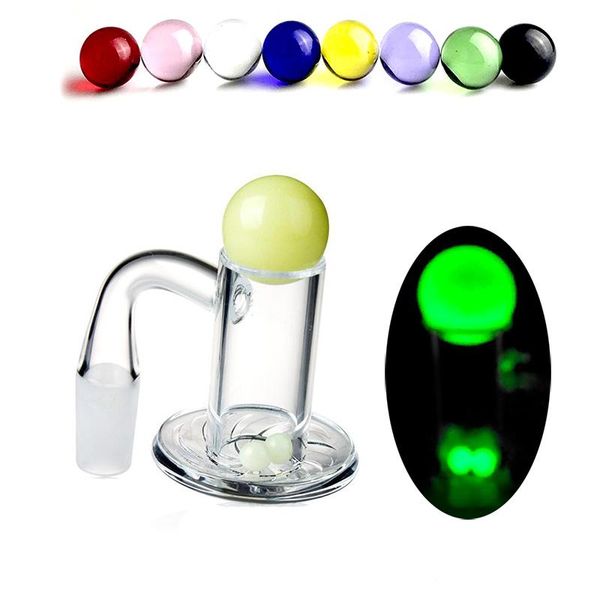 US Blender 20mm OD Beveled Edge Domeless Bucket banger with Luminous terp pearl glass carb cap ball Smoking Accessories