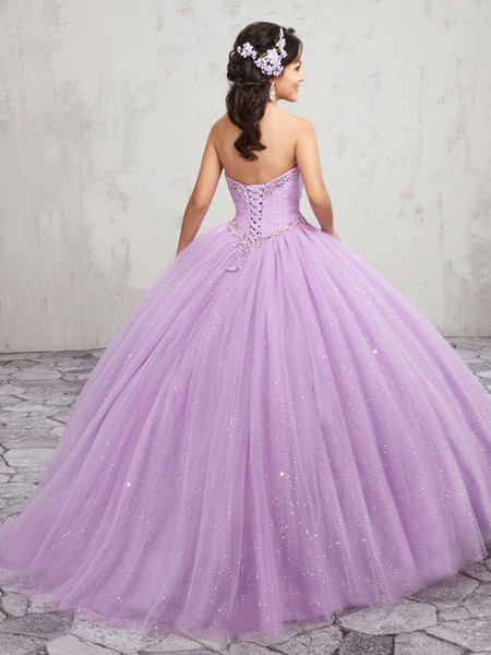 Elegant Lilac Pink White Strapless Beads Quinceanera Dresses Special Occasion Party Dresses Dance Prom Dresses Custom Size 2-18 KF1229350