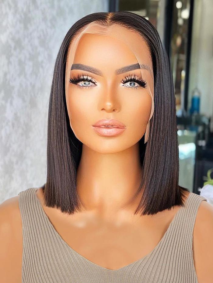 zaful 13*4 Lace Front 180% Human Hair Straight Wig