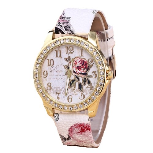 Reloj de cuarzo de aleación de mujeres clásico