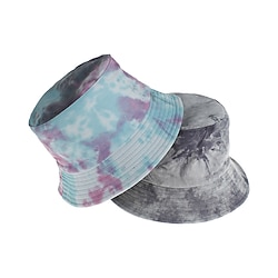 Men's Bucket Hat Sun Hat Fishing Hat Boonie hat Hiking Hat Black Pink Polyester Travel Beach Outdoor Vacation Tie Dye UV Sun Protection Sunscreen Lightinthebox