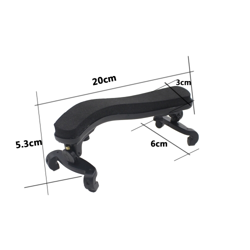 Adjustable Universal Type Violin Shoulder Rest Plastic EVA Padded for 3/4 & 4/4 Fiddle Violin