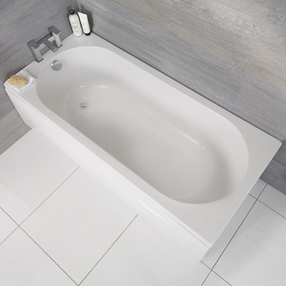Bañera Rectangular Acrílica Retro Blanca 1500x700mm