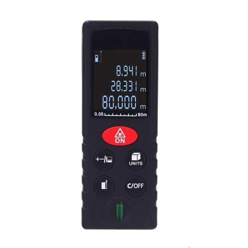 40m/131ft Mini Handheld Digital Laser Distance Meter High Precision Range Finder Area Volume Measurement Level Bubble