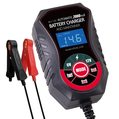 Chargeur de batterie de voiture 12V 2A Chargeur d'pulsations intelligent à puissance rapide à réparation d'pulsations