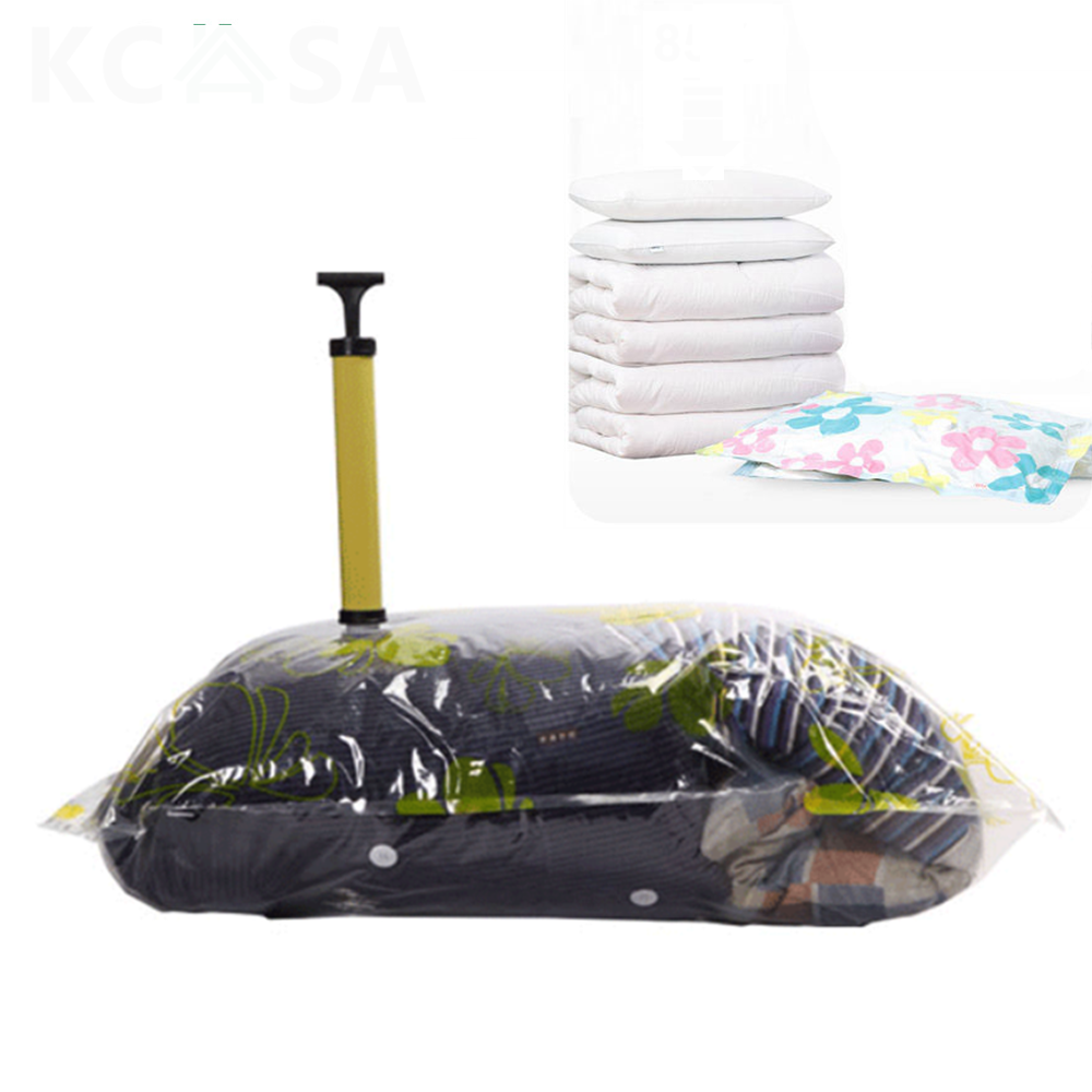 KCASA Vacuum Compress Bag Vacuum Storage Bag Save Space Saving Seal Quilts Clothes Holder Organizer