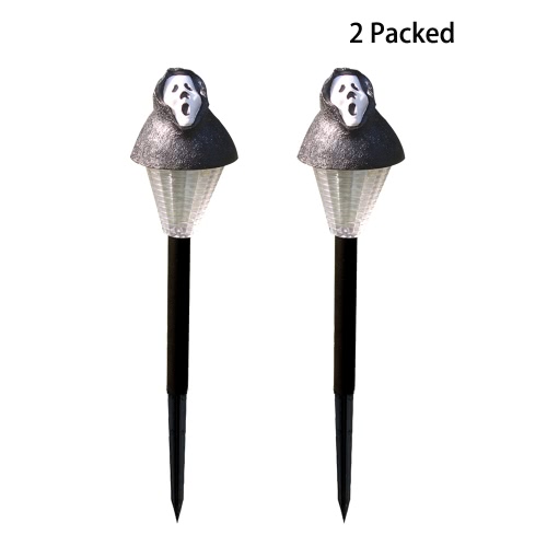 2 Packed Halloween Solar Lawn Light Pumpkin/Ghost Outdoor Landscape Decorative Festive Lamp for Patio Garden Yard Path