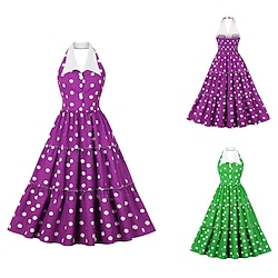 Audrey Hepburn Retro Vintage 1950s Swing Dress Flare Dress Women's Costume Vintage Cosplay Casual Daily Dress Masquerade Lightinthebox