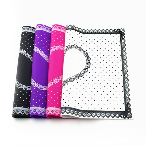 1 Conjunto de silicona Mano almohada y la estera de tabla del arte del clavo soporte amortiguador lavable del cojín del resto del brazo plegable herramienta de la manicura Rosy