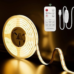 USB COB LED Strip Lights 5V 1-3m Dimmable 300led / m CRI85 with RF Remote Controller TV backlight Flexible Tape Lamp Under the Cabinet for DIY Lighting in Bedrooms Kitchens and Homes Lightinthebox
