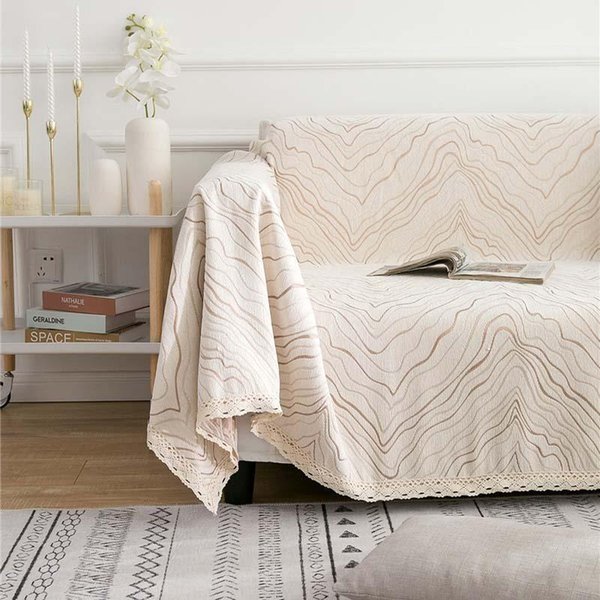 Blankets Full Cover Thicken Chenille Stripe Leaf Non-slip Sofa Throw Nap Blanket All Season Universal Nordic Travel Airplane1