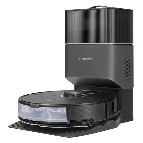 Roborock S8+ Robot Vacuum and Mop Cleaner with RockDock™ Plus (Black)
