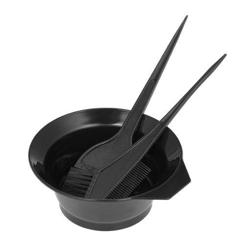 3 Pcs Hair Coloring Kit Dyeing Bowl Brush Double-sided Coloring Comb Hairdressing Dyeing Tool