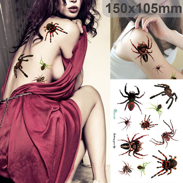Halloween 3D Spider Paster Halloween MakeupScars Terror Festival Sticker