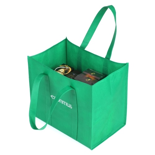 Esonmus 6pcs/set Multipurpose Reusable Non-Woven Large Grocery Tote Bags Foldable Shopping Bags Storage Handbags with Dual Reinforced Handles--Black