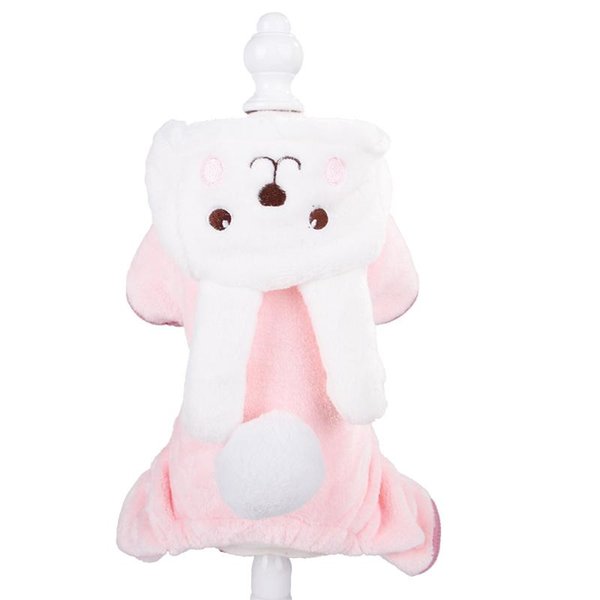 Dog Apparel Cartoon Pet Clothes Winter Jumpsuit Thick Warm Outfit Soft Fleece Puppy Coat Jacket Poodle Bichon Pomeranian