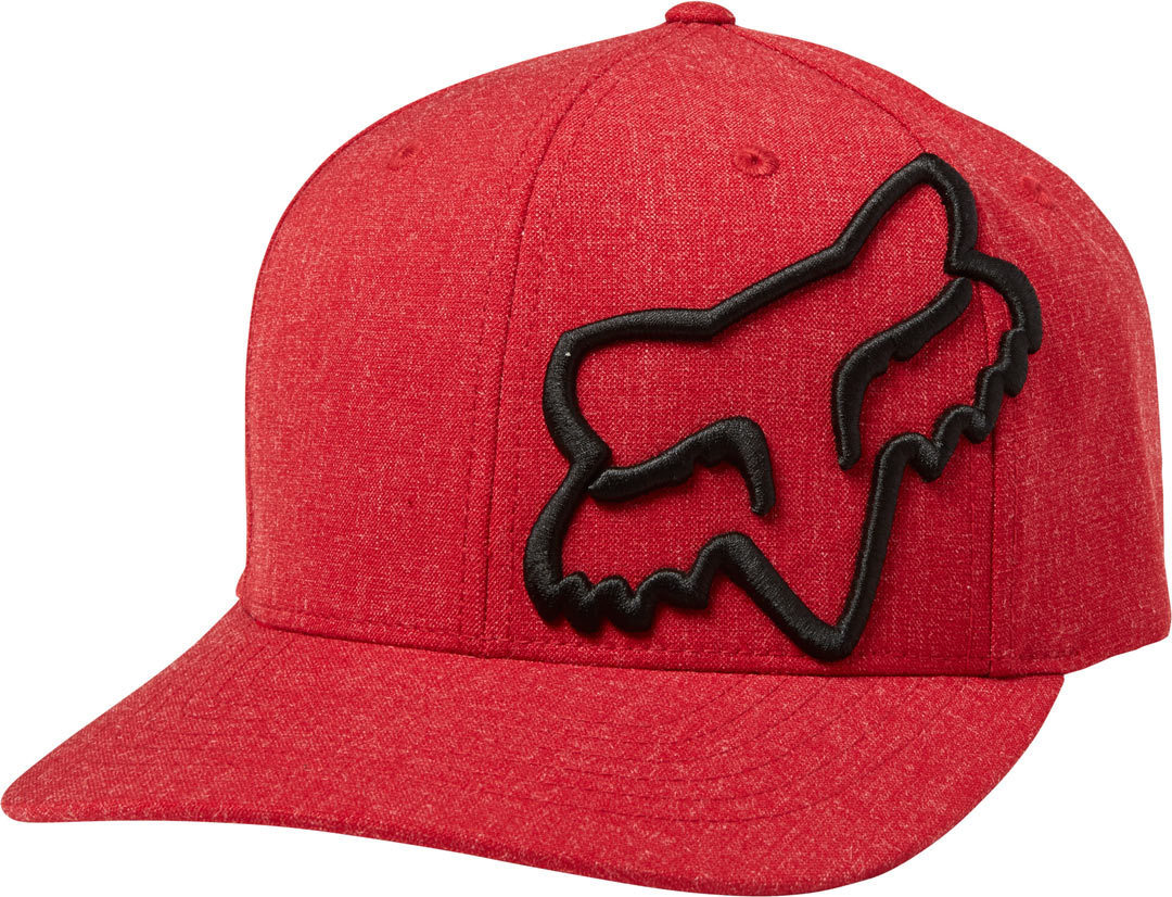 FOX Clouded Flexfit Cap Noir Rouge S M