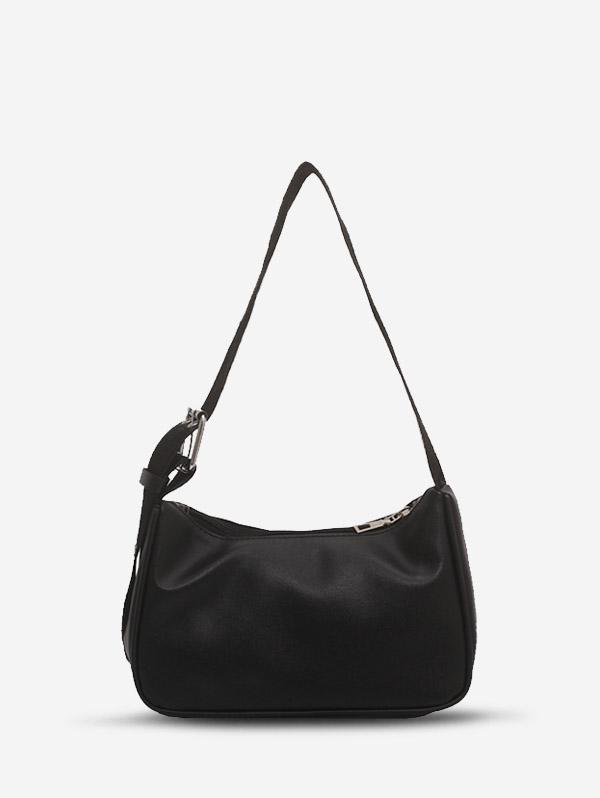 Solid Color Zipper Casual Shoulder Bag