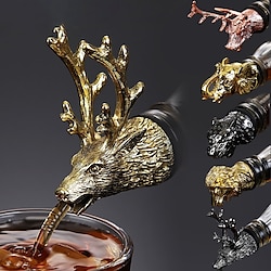 Wine Liquor Spirit Pourer Animal Head Stainless Steel Unique Bottle Stoppers Aerators Bar Tools Lightinthebox