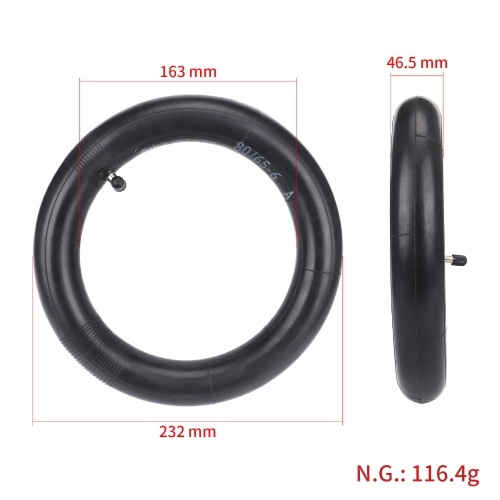 80/65-6 chambre à air 255x80 pneu intérieur de Scooter électrique 10 pouces pneu pneumatique de remplacement épaissi