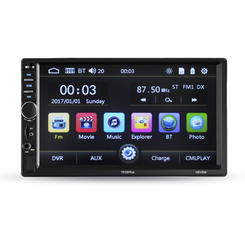 Wireless Auto Radio Stereo Media Player Universal 7in Touch Screen Car MP5 Player 7018 PLUS