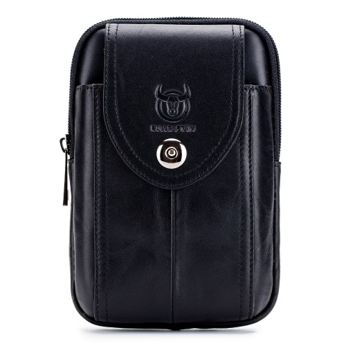 Pochette de ceinture en cuir pour hommes sac banane pochette de téléphone avec boucle de ceinture