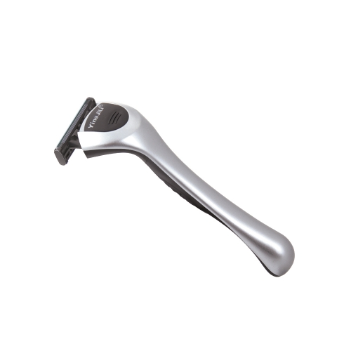 Navaja de afeitar colocar cartucho asa para hombres pivotante cuchillas Triple cabeza lubricando la tira de acero inoxidable