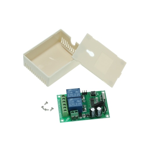 433MHz DC 12V 2CH Universal 10A Relay Wireless Remote Control Switch