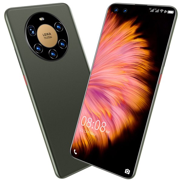 Mate40pro Cell phone 7.3inch Cellphone Dual SIM Camera 5G 4G Cell Mobile Smart Phones Face Unlock RAM16GB ROM512GB