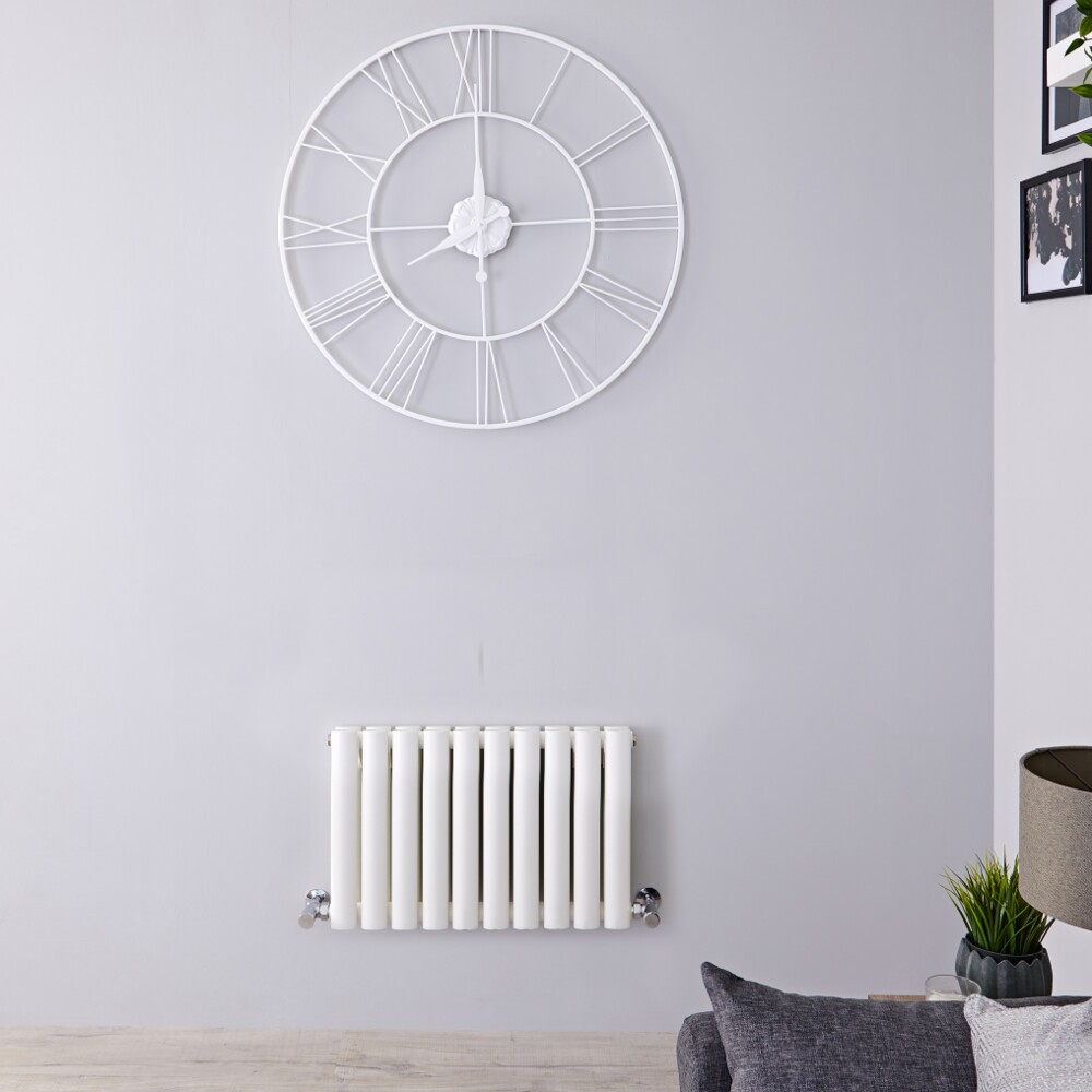 Radiador de Diseño Horizontal Doble - Blanco - 400mm x 590mm x 78mm - 688 Vatios - Revive