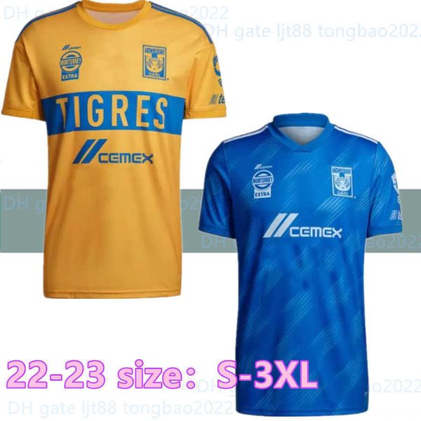 Liga MX 2022 2023 Tigres Soccer Jersey GIGNAC THAUVIN UANL VARGAS DAMIAN home away 22 23 football men and kids shirt 888