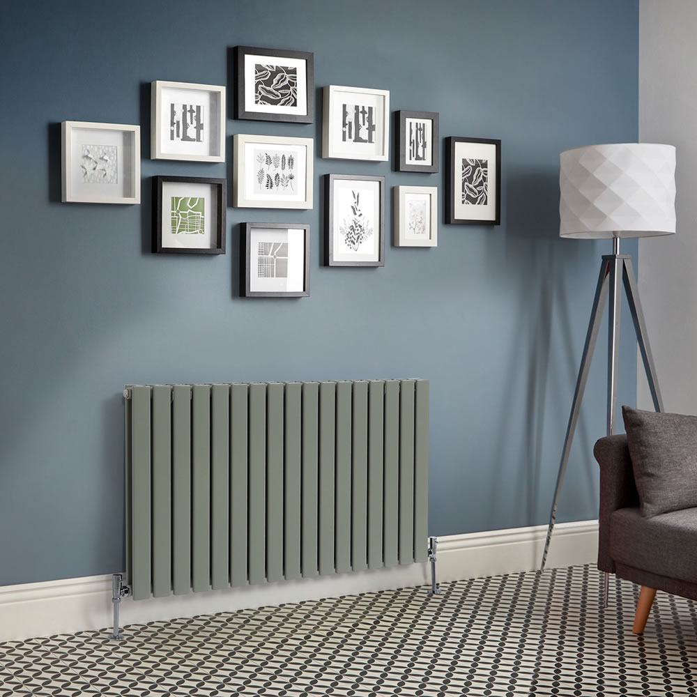 Radiador de Diseño Horizontal Verde Salvia - Altura de 635mm -  Disponible en Varios Tamaños - Delta