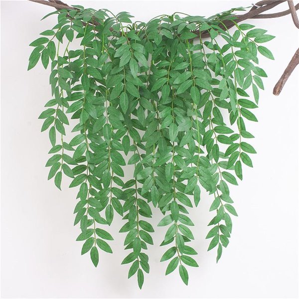 Decorative Flowers & Wreaths Simulation Plastic Wall Hanging Plant Vine Outdoor Garden Home Living Room Bar Fake Green