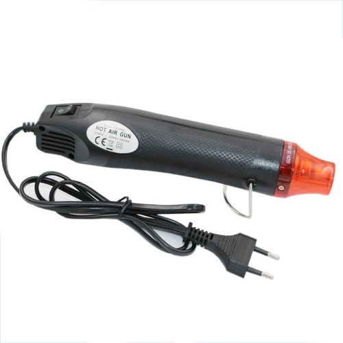 Herramienta Eléctrica Plástico Soplador de Ventilador Mini Portátil de Temperatura Caliente Aire 300 W de Mano Calentador DIY Manchine con Asiento de Apoyo para Tubos Termoencogibles de Contracción Térmica (Blanco U S Plug)