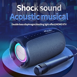 S61 Bluetooth Speaker Bluetooth Stereo Sound RGB Colorful Light Booming Bass Sound Speaker For Mobile Phone Lightinthebox