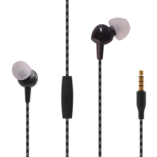 sosnsky Auricular T-300 Auricular universal en la oreja Auricular Híbrido Controlador Auricular 3.5 mm Bajo Sonido Micrófono Auricular de reducción de ruido para iPhone iPad Samsung Teléfono inteligente