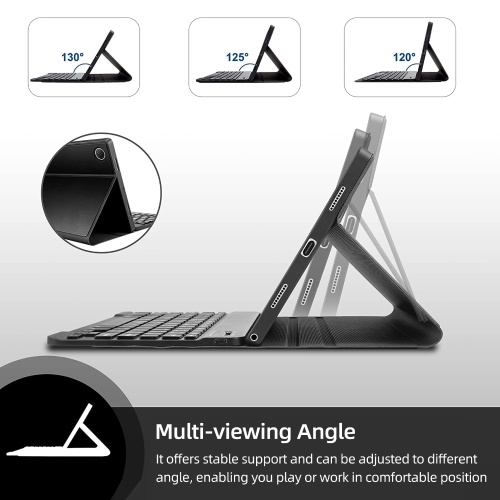Étui de protection pour tablette avec fente pour stylet et clavier BT compatible avec Samsung Galaxy Tab A8 10,5 pouces SM-X200/SM-X205/SM-X207