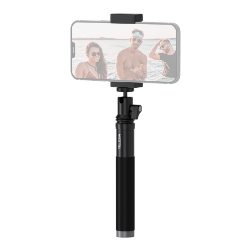 TELESIN GP-MNP-094-D 91 cm/35.8in Selfie Stick Portable Alliage d'aluminium 1/4 pouce Vis Rotative à 360 ° Rotatif avec adaptateur de montage de caméra de sport Clip de téléphone pour Vlog Selfie Group Photo Live Streaming