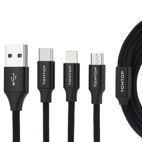 TOMTOP 3 en 1 3.9 Cable de cargador múltiple Línea de carga USB