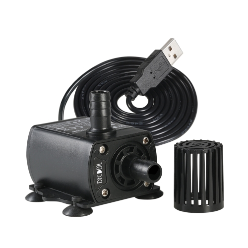 Decdeal Ultra-silencieux Mini USB DC5V 4.8W 300L / H Ascenseur 300cm Pompe à Eau Brushless Fontaine Submersible Étanche avec Fonction d'Ajustement de Débit
