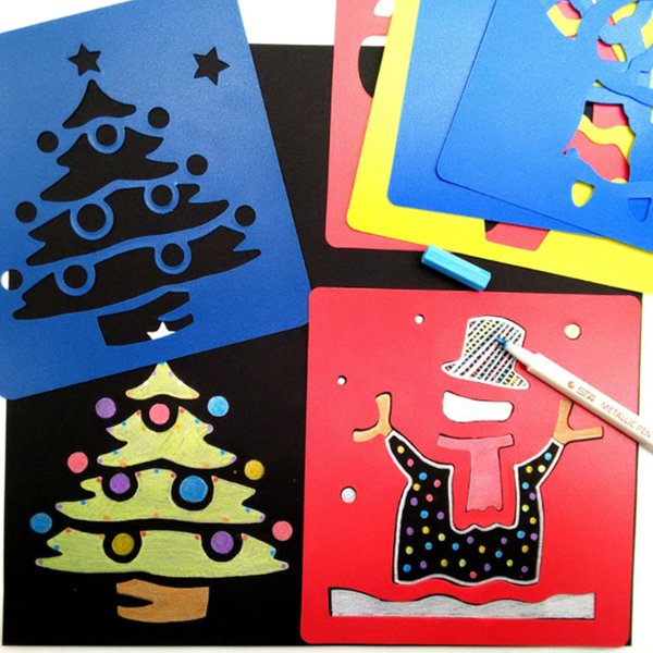 1 Set DIY Drawing Template Plastic Planner Stencils Hollow Templates Diary Scrapbook Cute Animal Chickens Ducks Stencil