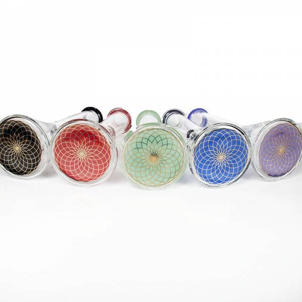 New Glass Bong Water Pipe 5mm 7mm with 14.4mm joint 35cm height colorful design 5color for choose