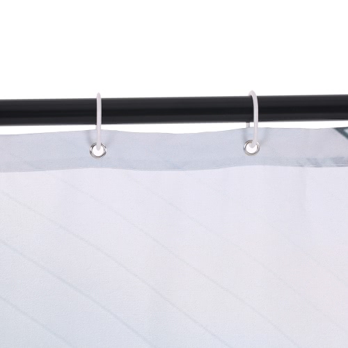 72 * 72'' Printed 3D Effect Decorative Bathroom Curtain Polyester Waterproof Mildewproof Shower Curtain with 12pcs Hooks