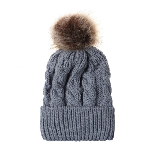 Bonnet tricoté en laine au crochet pour femmes et enfants