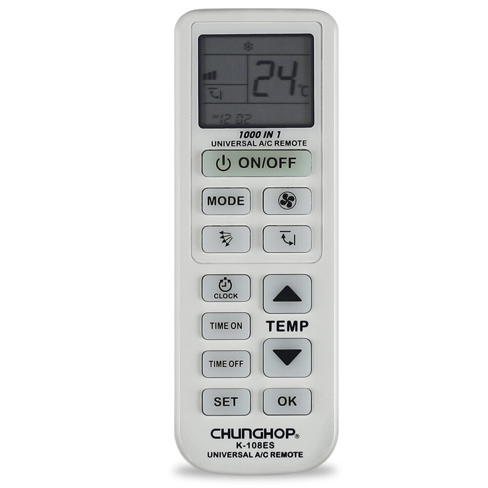 Chunghop Universal Air Conditioner Remote Control K108ES