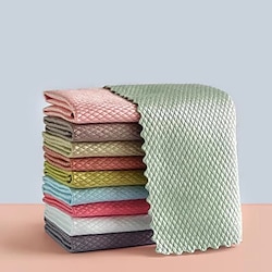 Kitchen Anti-Grease Wiping Rags Efficient Fish Scale Wipe Cloth Cleaning Cloth Home Washing Dish Cleaning Towel Lightinthebox