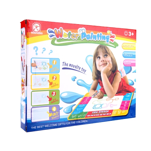 Dibujo para Niños Mat de pintura Lienzo Mágico de agua Magic Water Mat  1 Juego con un Mat de Graffiti multicolor de 50 * 50cm Aqua Doodle Mat + 1 Lápiz + 1 Modelo de pintura Material de escritura y dibujo para las Actividades creativas