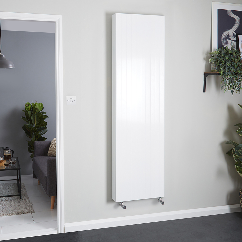 Radiador Convector Vertical Blanco (Panel Doble) - Variedad de Tamaños - Stelrad Vita Deco de Hudson Reed
