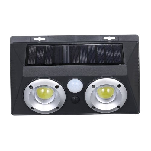 COB Lámparas LED con sensor de movimiento PIR de luz de energía solar de energía solar