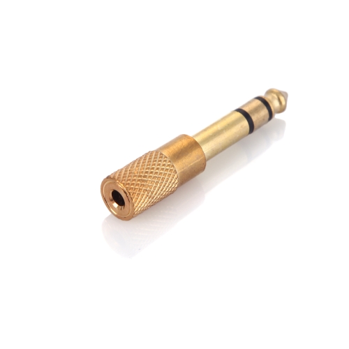 Adaptador convertidor estéreo del enchufe Jack de audio para guitarras eléctricas micrófono auriculares 6.5MM macho 3,5 mm hembra